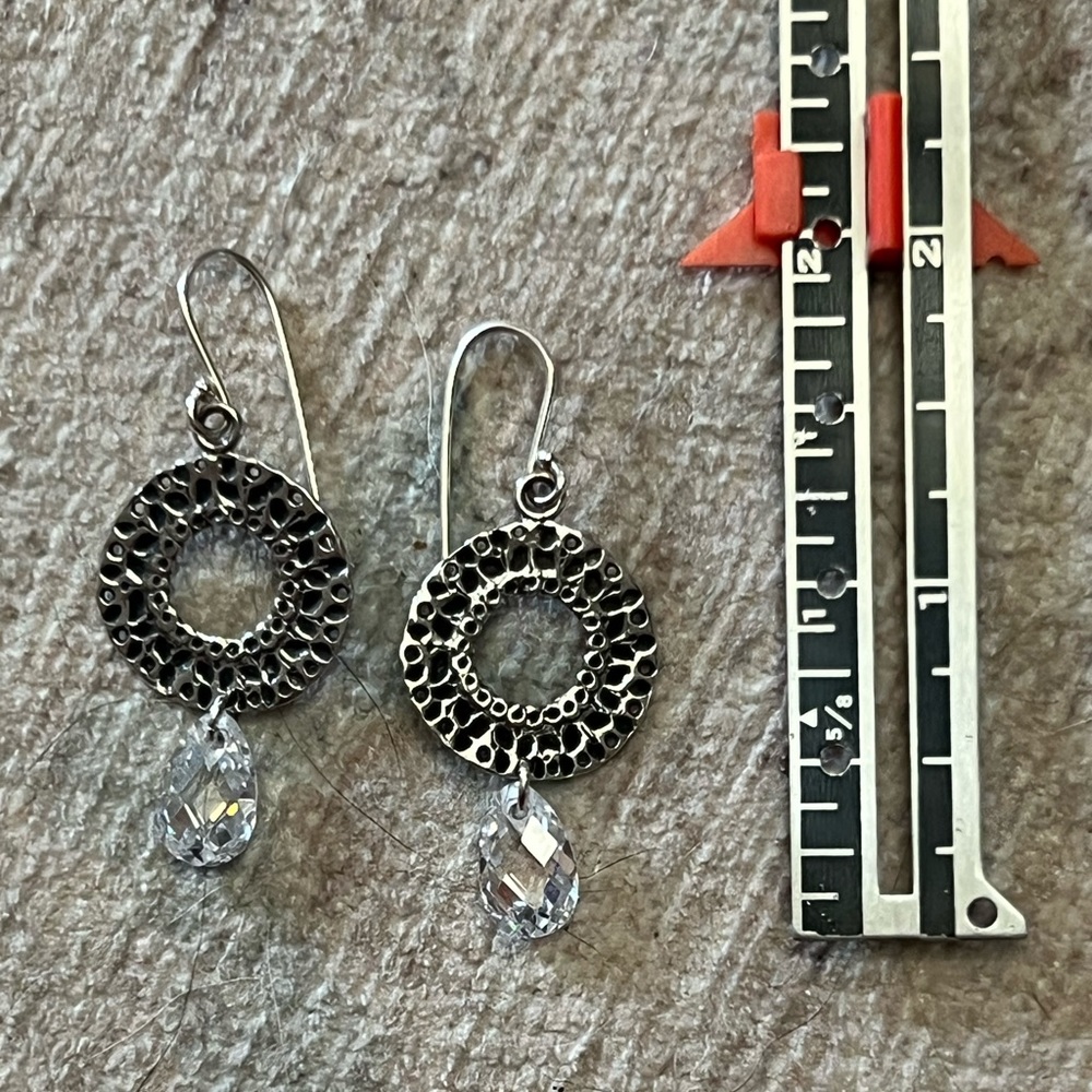 Silpada silver and crystal earrings